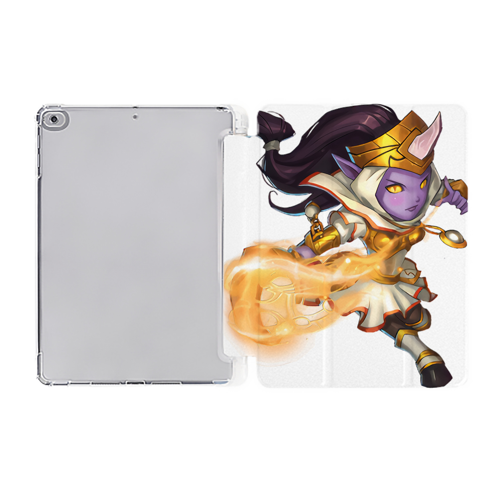 （画像用） リーグ・オブ・レジェンド League of Legends LOL IPad ケース ペン収納付き 三つ折りスタンド PUレザー×シリコン 対応機種9.5/10.5/10.9インチ